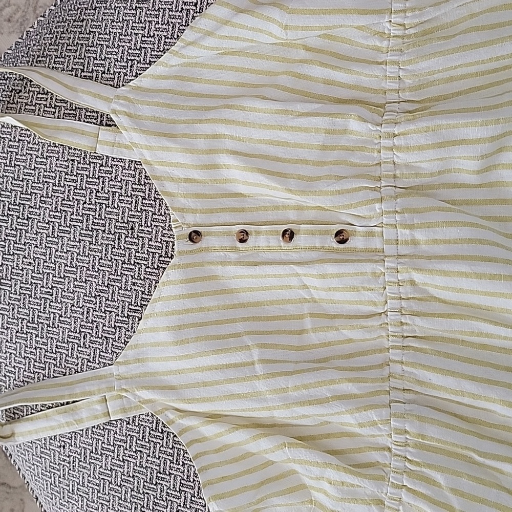 XXL Sonoma green and cream pin stripe sun dress